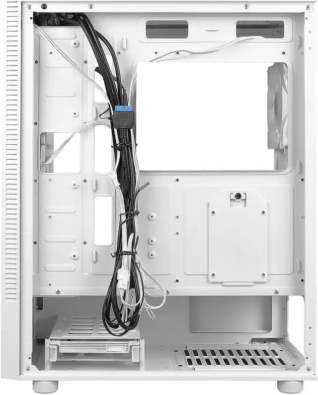 Alt view image 11 of 14 - Antec NX Series NX410 White, 2 x 140mm & 1 x 120mm ARGB Fans Included, 360mm Radiator Support, Mesh Front Panel & Swing-Open Tempered Glass Side Panel ATX Mid-Tower Gaming Case