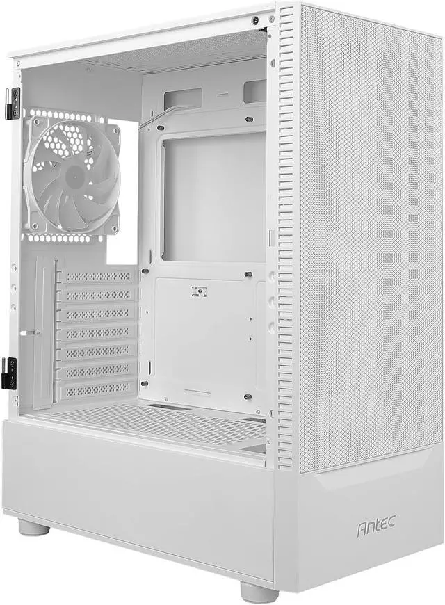 Alt view image 13 of 14 - Antec NX Series NX410 White, 2 x 140mm & 1 x 120mm ARGB Fans Included, 360mm Radiator Support, Mesh Front Panel & Swing-Open Tempered Glass Side Panel ATX Mid-Tower Gaming Case