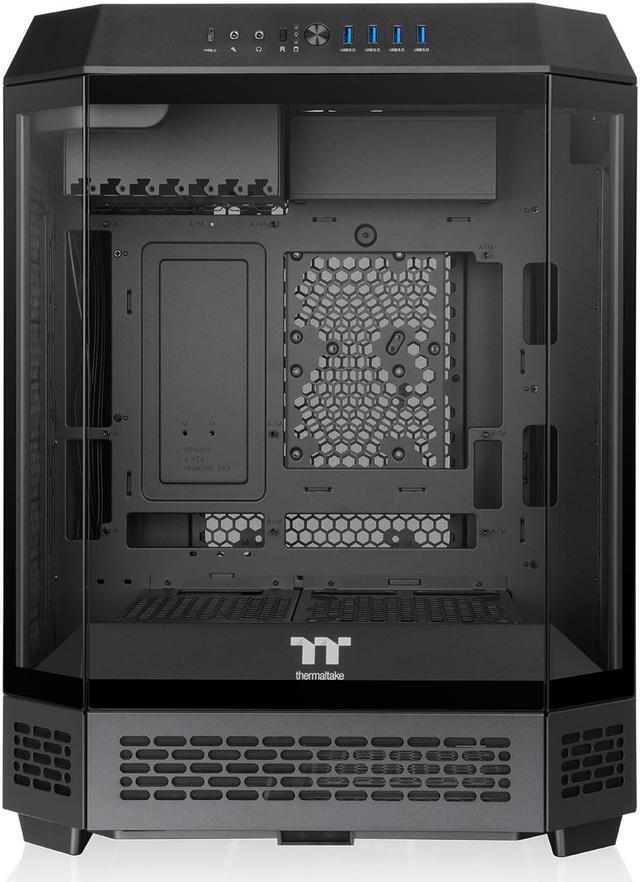 Alt view image 2 of 20 - Thermaltake Tower 600 Black Mid-Tower ATX Case; 3 Tempered Glass Panels; Hidden-Connector Motherboard Support; Rotational PCI-e Slots; CA-1Z1-00M1WN-00