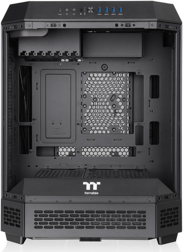 Alt view image 4 of 20 - Thermaltake Tower 600 Black Mid-Tower ATX Case; 3 Tempered Glass Panels; Hidden-Connector Motherboard Support; Rotational PCI-e Slots; CA-1Z1-00M1WN-00