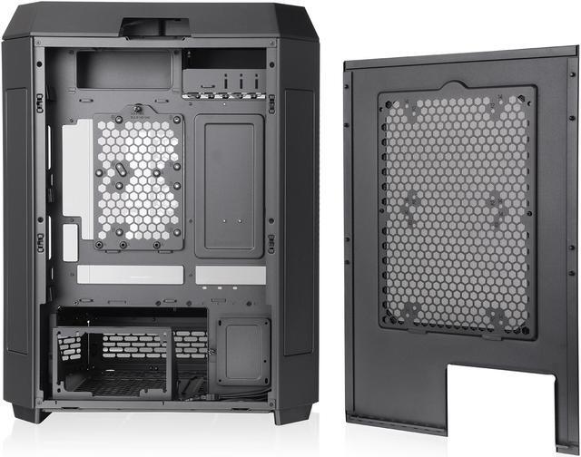 Alt view image 9 of 20 - Thermaltake Tower 600 Black Mid-Tower ATX Case; 3 Tempered Glass Panels; Hidden-Connector Motherboard Support; Rotational PCI-e Slots; CA-1Z1-00M1WN-00