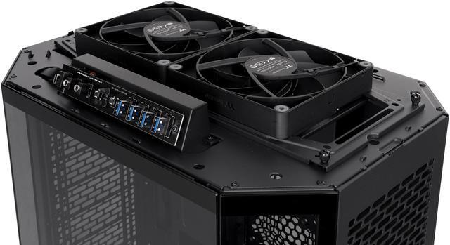 Alt view image 11 of 20 - Thermaltake Tower 600 Black Mid-Tower ATX Case; 3 Tempered Glass Panels; Hidden-Connector Motherboard Support; Rotational PCI-e Slots; CA-1Z1-00M1WN-00
