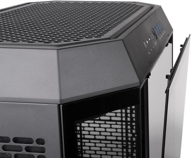 Alt view image 13 of 20 - Thermaltake Tower 600 Black Mid-Tower ATX Case; 3 Tempered Glass Panels; Hidden-Connector Motherboard Support; Rotational PCI-e Slots; CA-1Z1-00M1WN-00