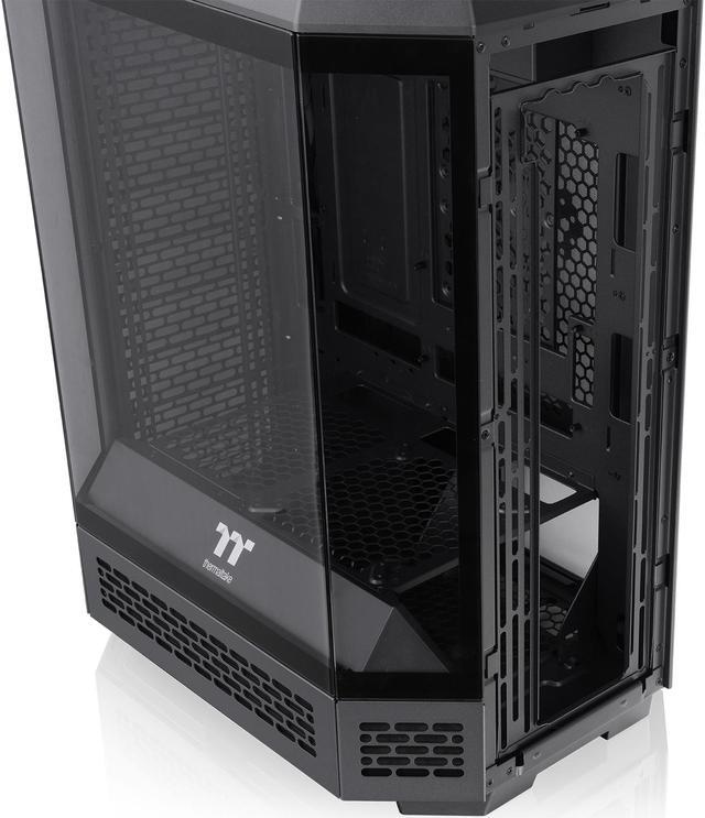 Alt view image 14 of 20 - Thermaltake Tower 600 Black Mid-Tower ATX Case; 3 Tempered Glass Panels; Hidden-Connector Motherboard Support; Rotational PCI-e Slots; CA-1Z1-00M1WN-00