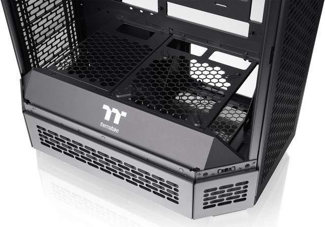 Alt view image 15 of 20 - Thermaltake Tower 600 Black Mid-Tower ATX Case; 3 Tempered Glass Panels; Hidden-Connector Motherboard Support; Rotational PCI-e Slots; CA-1Z1-00M1WN-00