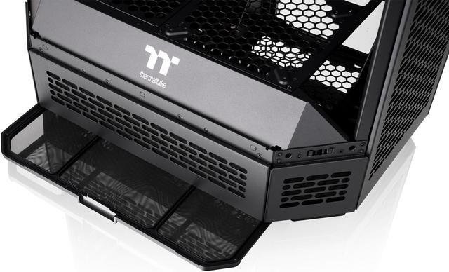 Alt view image 16 of 20 - Thermaltake Tower 600 Black Mid-Tower ATX Case; 3 Tempered Glass Panels; Hidden-Connector Motherboard Support; Rotational PCI-e Slots; CA-1Z1-00M1WN-00