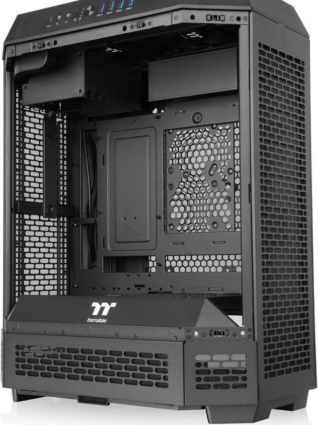 Alt view image 17 of 20 - Thermaltake Tower 600 Black Mid-Tower ATX Case; 3 Tempered Glass Panels; Hidden-Connector Motherboard Support; Rotational PCI-e Slots; CA-1Z1-00M1WN-00