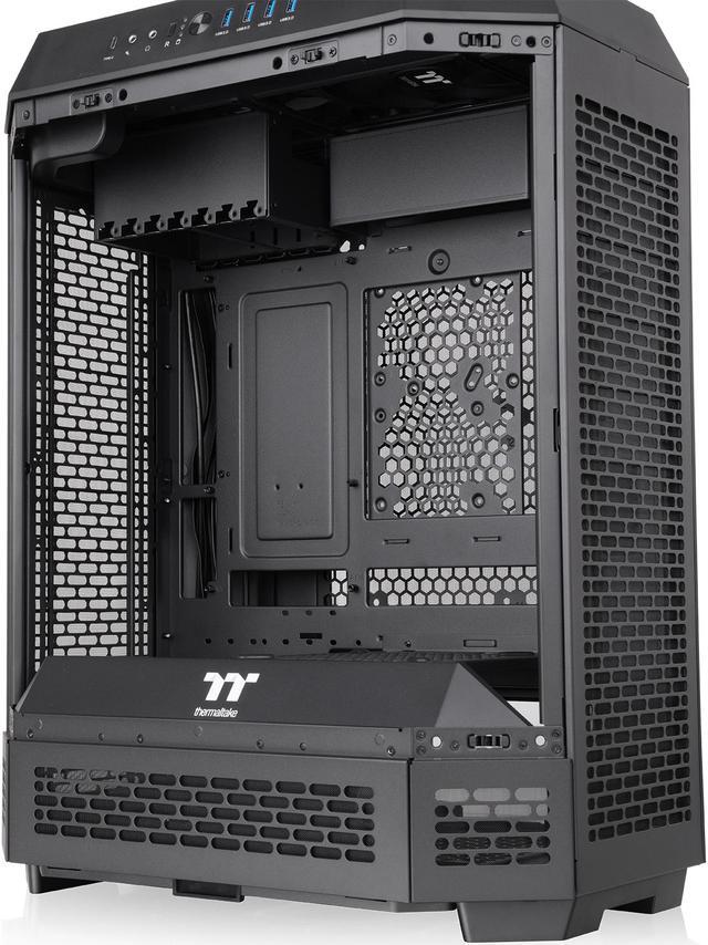 Alt view image 18 of 20 - Thermaltake Tower 600 Black Mid-Tower ATX Case; 3 Tempered Glass Panels; Hidden-Connector Motherboard Support; Rotational PCI-e Slots; CA-1Z1-00M1WN-00