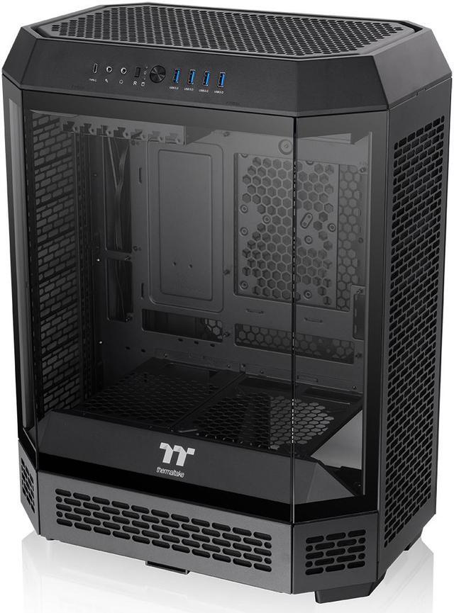 Alt view image 20 of 20 - Thermaltake Tower 600 Black Mid-Tower ATX Case; 3 Tempered Glass Panels; Hidden-Connector Motherboard Support; Rotational PCI-e Slots; CA-1Z1-00M1WN-00