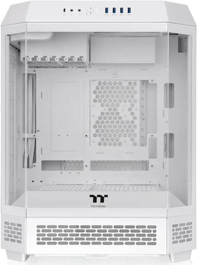 Alt view image 2 of 18 - Thermaltake Tower 600 Snow Mid-Tower ATX Case; 3 Tempered Glass Panels; Hidden-Connector Motherboard Support; Rotational PCI-e Slots; CA-1Z1-00M6WN-00