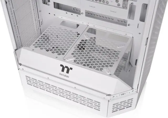 Alt view image 13 of 18 - Thermaltake Tower 600 Snow Mid-Tower ATX Case; 3 Tempered Glass Panels; Hidden-Connector Motherboard Support; Rotational PCI-e Slots; CA-1Z1-00M6WN-00