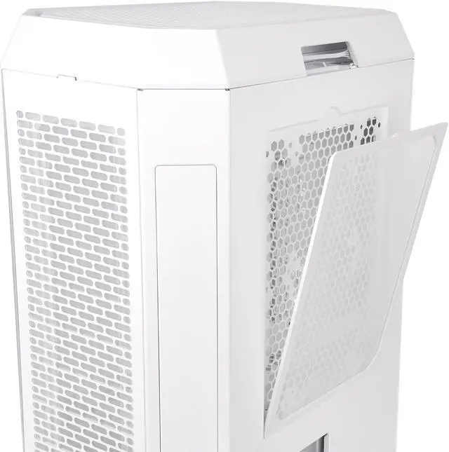 Alt view image 15 of 18 - Thermaltake Tower 600 Snow Mid-Tower ATX Case; 3 Tempered Glass Panels; Hidden-Connector Motherboard Support; Rotational PCI-e Slots; CA-1Z1-00M6WN-00