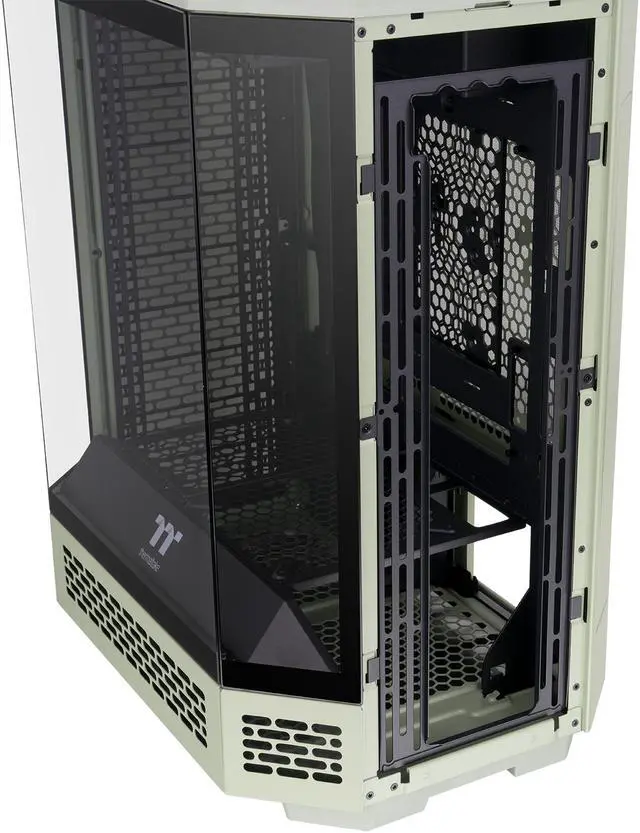 Alt view image 15 of 20 - Thermaltake Tower 600 Matcha Green Mid-Tower ATX Case; 3 Tempered Glass Panels; Hidden-Connector Motherboard Support; Rotational PCI-e Slots; CA-1Z1-00MEWN-00