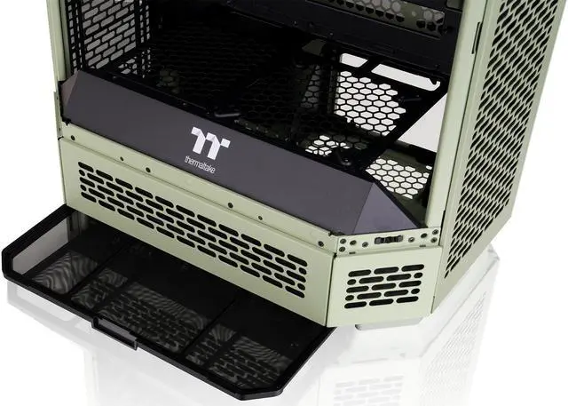 Alt view image 19 of 20 - Thermaltake Tower 600 Matcha Green Mid-Tower ATX Case; 3 Tempered Glass Panels; Hidden-Connector Motherboard Support; Rotational PCI-e Slots; CA-1Z1-00MEWN-00