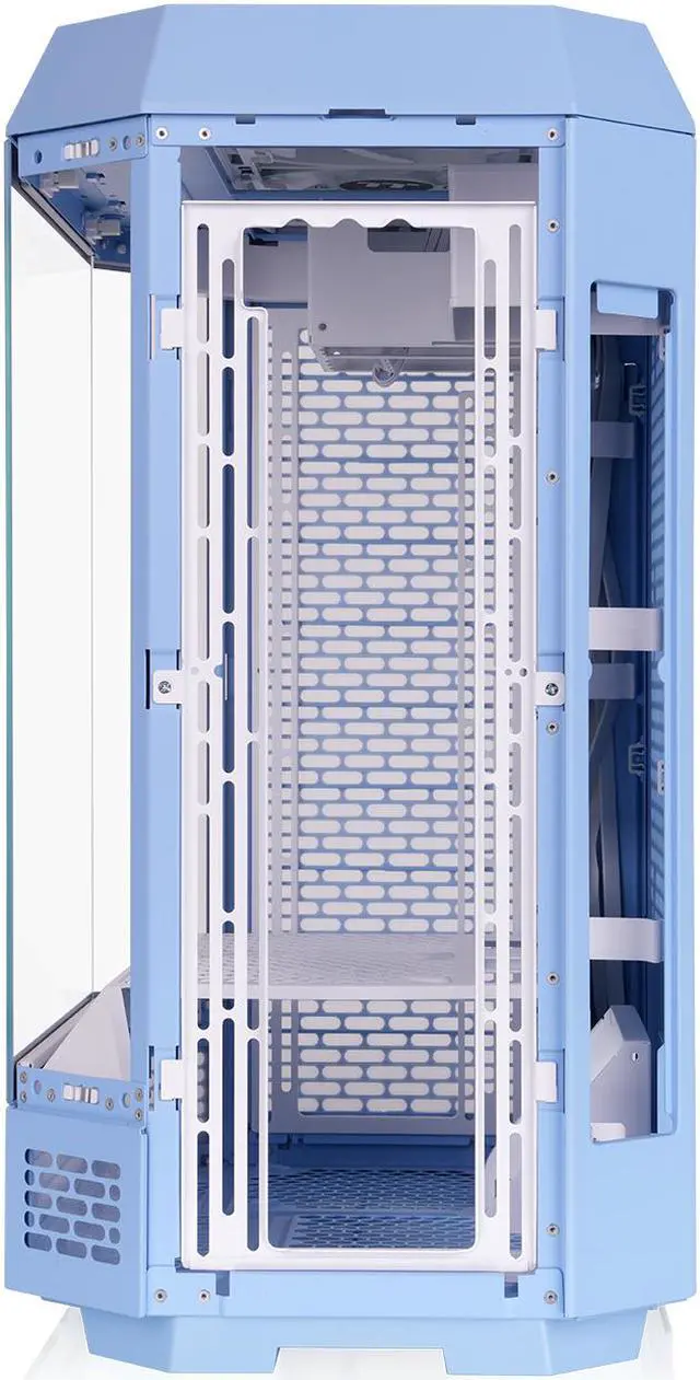 Alt view image 6 of 20 - Thermaltake Tower 600 Hydrangea Blue Mid-Tower ATX Case; 3 Tempered Glass Panels; Hidden-Connector Motherboard Support; Rotational PCI-e Slots; CA-1Z1-00MFWN-00