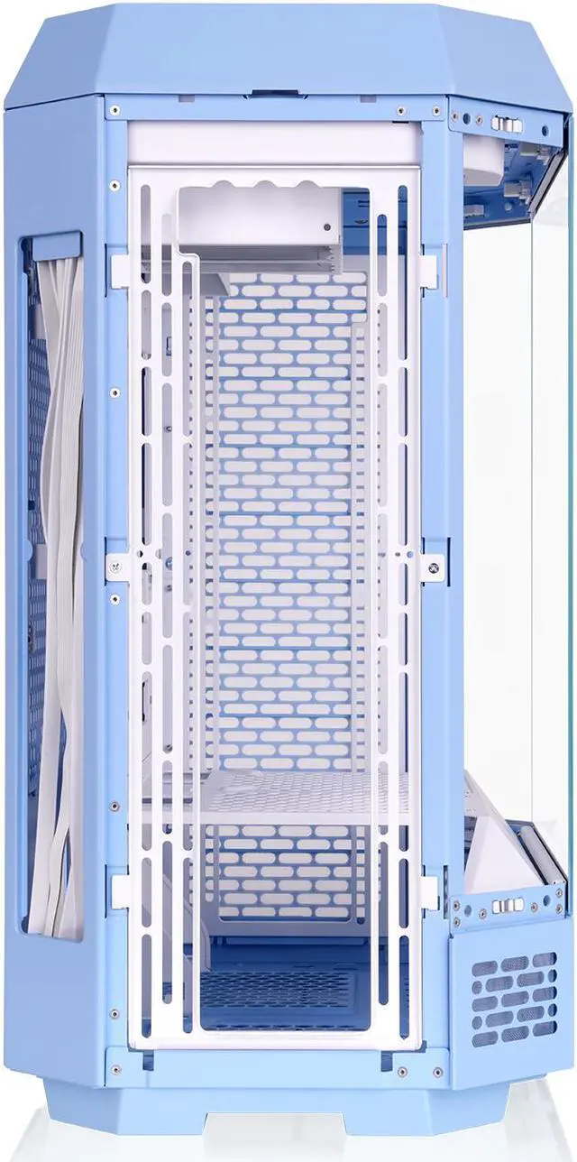 Alt view image 8 of 20 - Thermaltake Tower 600 Hydrangea Blue Mid-Tower ATX Case; 3 Tempered Glass Panels; Hidden-Connector Motherboard Support; Rotational PCI-e Slots; CA-1Z1-00MFWN-00