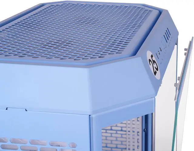 Alt view image 14 of 20 - Thermaltake Tower 600 Hydrangea Blue Mid-Tower ATX Case; 3 Tempered Glass Panels; Hidden-Connector Motherboard Support; Rotational PCI-e Slots; CA-1Z1-00MFWN-00