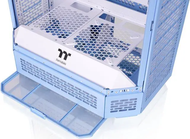 Alt view image 19 of 20 - Thermaltake Tower 600 Hydrangea Blue Mid-Tower ATX Case; 3 Tempered Glass Panels; Hidden-Connector Motherboard Support; Rotational PCI-e Slots; CA-1Z1-00MFWN-00
