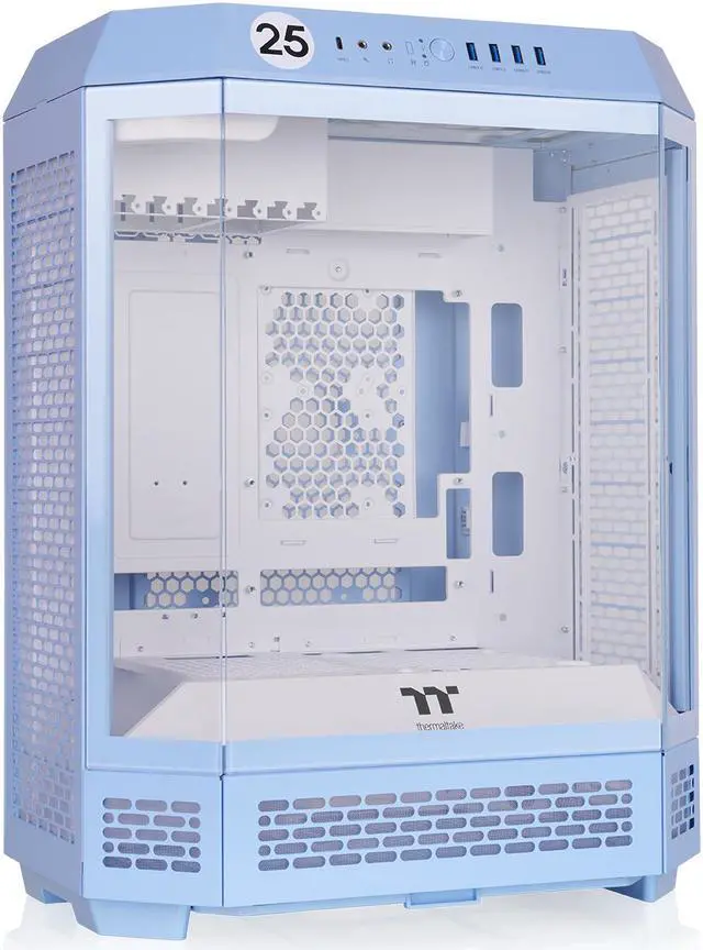 Main image of Thermaltake Tower 600 Hydrangea Blue Mid-Tower ATX Case; 3 Tempered Glass Panels; Hidden-Connector Motherboard Support; Rotational PCI-e Slots; CA-1Z1-00MFWN-00
