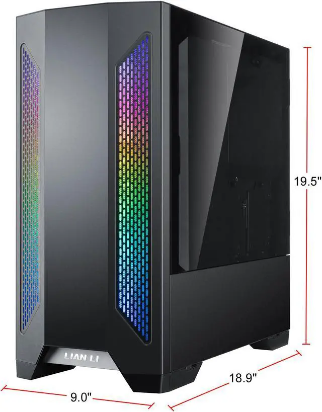 Alt view image 6 of 10 - LIAN LI LANCOOL II BLACK Tempered Glass ATX Case -Black Color -LANCOOL II -X