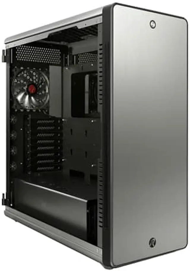 Alt view image 2 of 7 - RAIJINTEK ASTERION PLUS SILVER, an Alu. E-ATX Case, 4xUSB 3.0, 3x12025 LED Fan Pre-installed, Support 340mm VGA Card, 180mm(H) CPU Cooler, ATX/EPS PSU, Side-Opening Window Panel, Slim DVD Drive Bay
