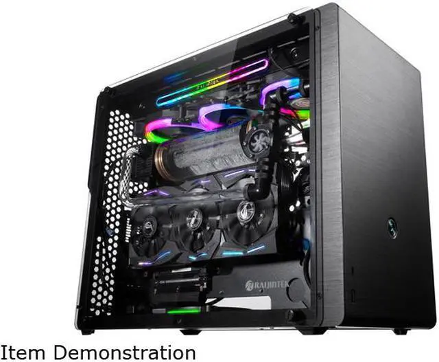 Alt view image 4 of 7 - OPHION M EVO TGS, a SFF case (micro ATX) with tempered glass, is designed to fulfill a smallest case built, compatible with max. 410mm VGA card, max. 3pcs 200mm fan, ATX PSU and comes with Riser card