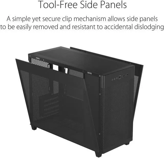 Alt view image 5 of 17 - ASUS AP201 Type-C Airflow-focused Micro-ATX,Mini-ITX Computer Case, Support 360/280 Liquid Cooling - Black