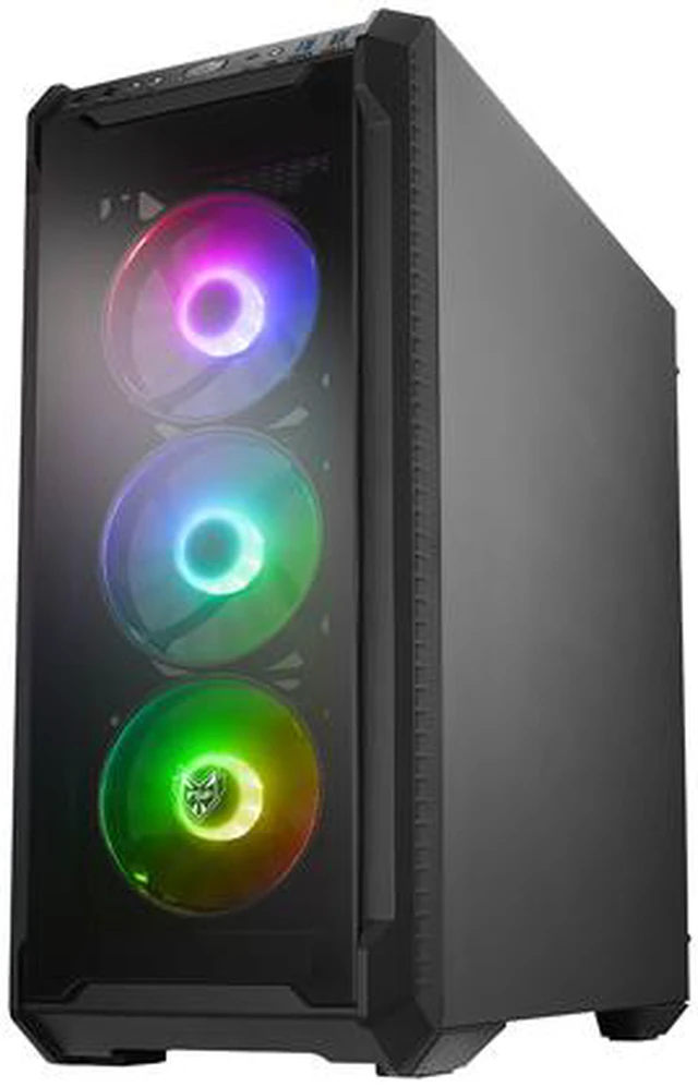 Alt view image 2 of 7 - FSP E-ATX Mid Tower PC Gaming Case with 2 Translucent Tempered Glass Panels, 4 Addressable RGB Fans, Asus & MSI Motherboard Sync (CMT520 Plus)
