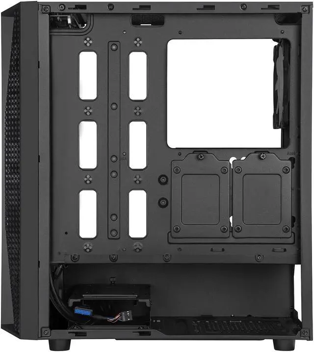 Alt view image 6 of 20 - silverstone fara b1 pro, argb lighting, tempered glass, mid tower atx chassis, sst-fab1b-pro