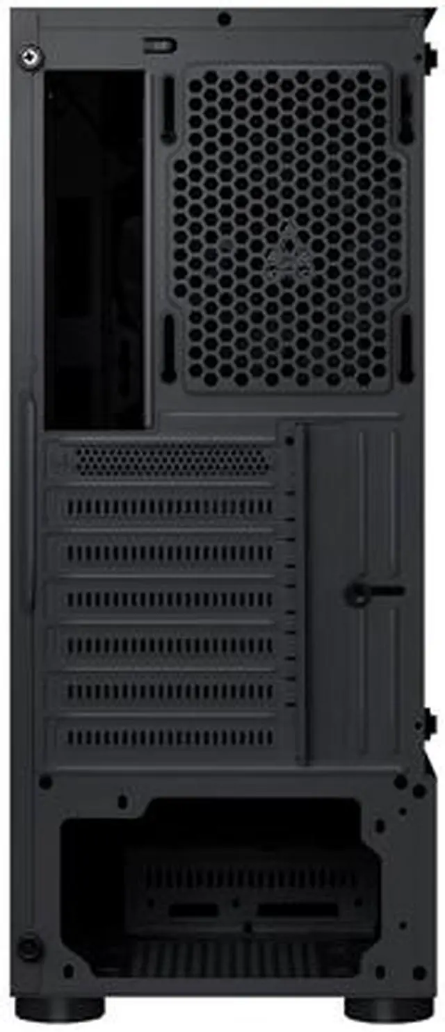 Alt view image 5 of 6 - Montech X2 MESH Black ATX Mid-Tower Case/High Airflow, Fine Mesh Front Panel, Full Glass Side Panel
, Pre-Installed 2 x 140mm, 1 x 120 mm Rainbow Led Fans