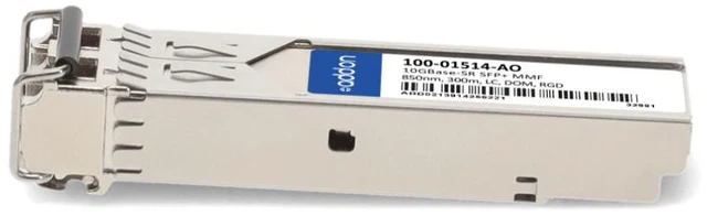 Alt view image 2 of 4 - AddOn Calix 100-01514 Compatible TAA Compliant 10GBase-SR SFP+ Transceiver (MMF, 850nm, 300m, LC, DOM, Rugged) - 100-01514-AO