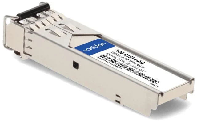 Alt view image 3 of 4 - AddOn Calix 100-01514 Compatible TAA Compliant 10GBase-SR SFP+ Transceiver (MMF, 850nm, 300m, LC, DOM, Rugged) - 100-01514-AO