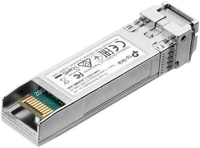 Alt view image 2 of 3 - TP-Link TL-SM5110-SR | 10G-SR SFP+ LC Transceiver, Multi-Mode SFP Module| Plug and Play | LC/UPC interface | Hot Pluggable | Up to 300m/33m distance | Support SFP+MSA & DDM