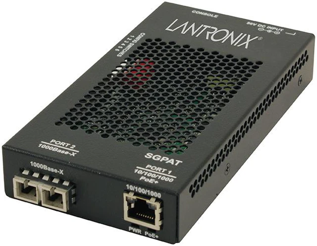 Alt view image 2 of 2 - 10/100/1000 POE+ RJ-45 TO 1000BASE-SX MM SC MEDIA CONVERTER FEDERAL RAYTHEON -NA