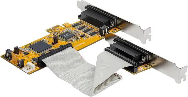 Alt view image 2 of 6 - StarTech.com PEX8S1050LP 8-Port PCI Express Serial Card - 16C1050 UART RS232 - PCIE Low Profile Bracket - DB9 Serial Card (PEX8S1050LP)