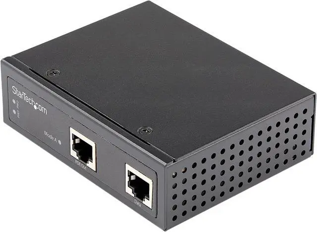 Main image of StarTech.com POEINJ30W Industrial Gigabit Ethernet PoE Injector - 30W 802.3at PoE+ Midspan 48V-56VDC DIN Rail Power Over Ethernet Injector Adapter - -40 to +75C Cameras/Sensors/WiFi Access (POEINJ30W)