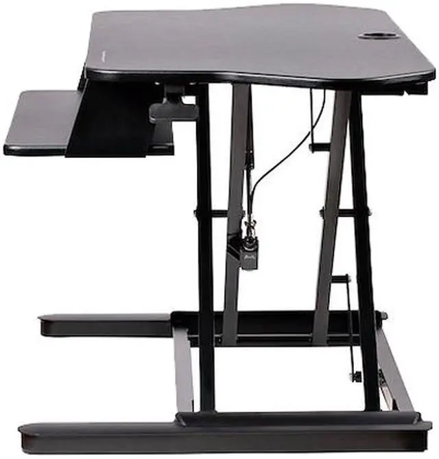 Alt view image 2 of 5 - StarTech 35"x21" Corner Sit Stand Desk Converter with Keyboard Tray ARMSTSCORNR