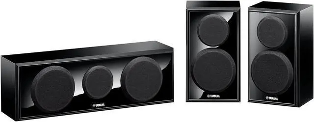 Alt view image 2 of 2 - Yamaha NS-P150 Center and Two Surround Speakers Package HD Movie - Piano Black