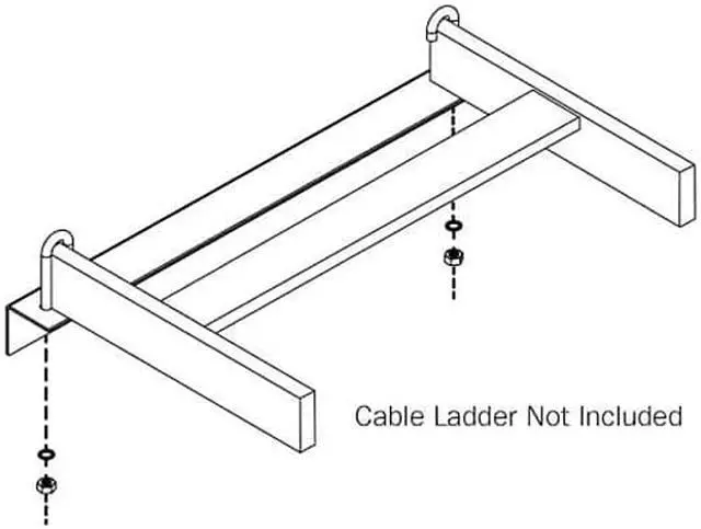 Alt view image 5 of 5 - Tripp Lite SRLWALLSPPT18 Wall Mount Support for Cable Ladder Black