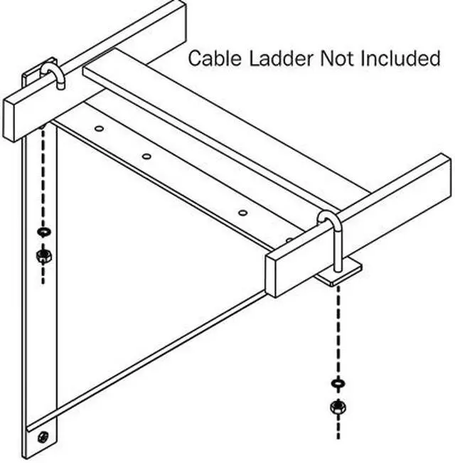 Alt view image 6 of 6 - TRIPP LITE SRLTRISUPPORT Triangular Wall Support Kit for 12 & 18 In. Cable Runway, Straight & 90-Degree - Hardware Included