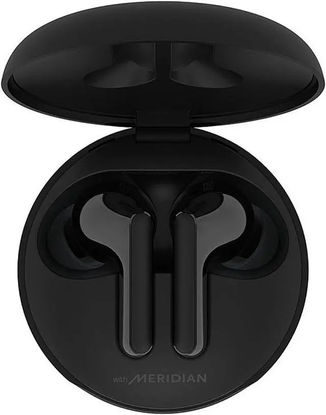Alt view image 5 of 8 - LG TONE Free FN5W - Wireless Charging True Wireless Bluetooth Earbuds with Meridian Sound, Noise Reduction, Dual Microphone for Work/Home Office, iPhone, and Android Compatible - Black