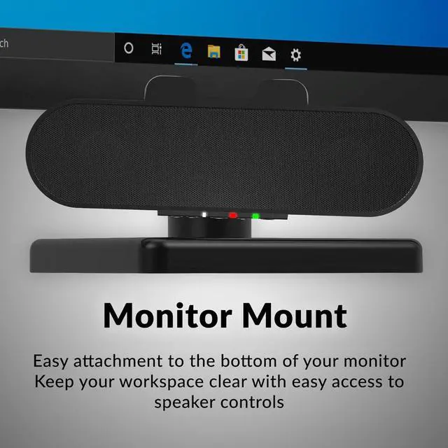 Alt view image 3 of 6 - Cyber Acoustics USB & Bluetooth Speaker Bar