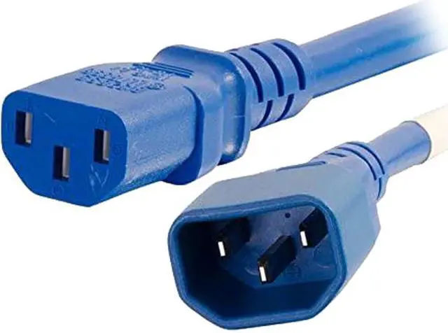 Main image of C2G 6ft (1.8m) 14AWG Power Cord (IEC320C14 to IEC320C13) – Blue