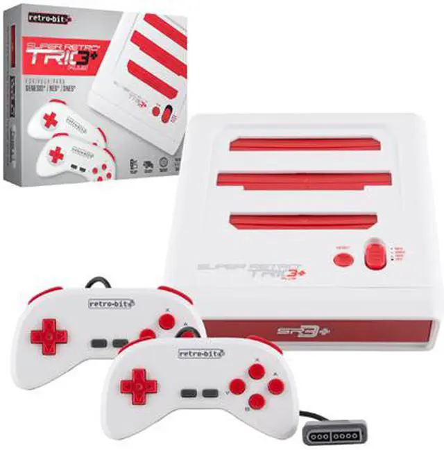 Alt view image 6 of 7 - Retro-Bit Super RetroTrio+ Plus HD Nintendo SNES/NES/Sega Genesis 3 in 1 Video Game Console 720p