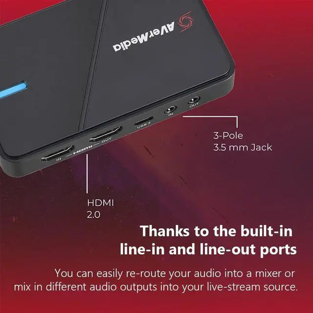 Alt view image 6 of 7 - AVerMedia GC551G2 Live Gamer Extreme 3 - 4K Plug & Play Capture Card with VRR Support and HDR Pass-Through for Gaming, Streaming, and Content Creation - TAA/NDAA Compliant