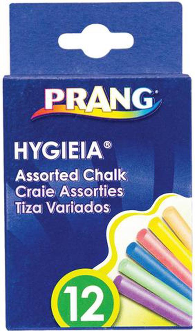 Prang Hygieia Dustless Chalk, Assorted Colors - 12 count