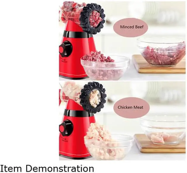 Alt view image 5 of 7 - Hand Crank Meat Mincer Grinder with Powerful Suction Base Sausage Maker Multiple Purpose