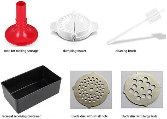 Alt view image 7 of 7 - Hand Crank Meat Mincer Grinder with Powerful Suction Base Sausage Maker Multiple Purpose
