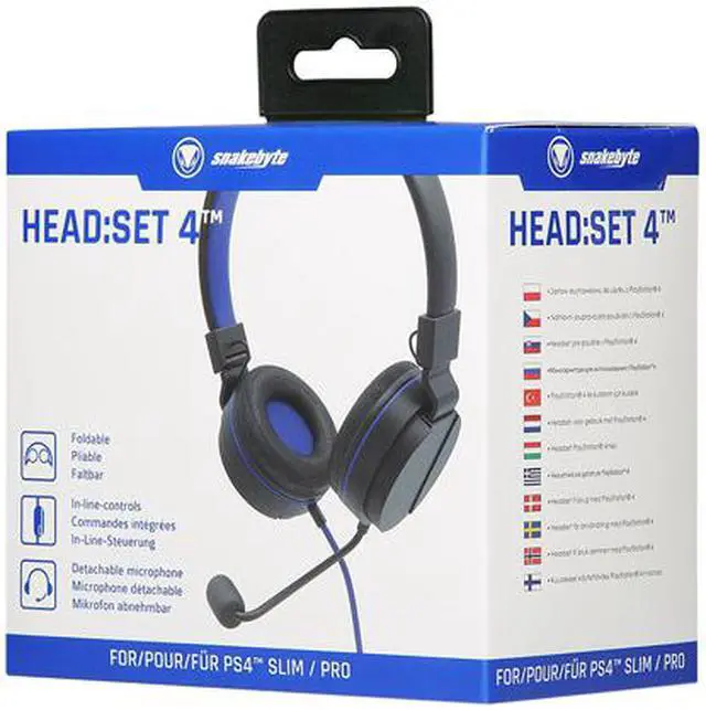 Alt view image 4 of 4 - Wired stereo headphone for use with PS4- 40mm neodymium drivers for excellent so