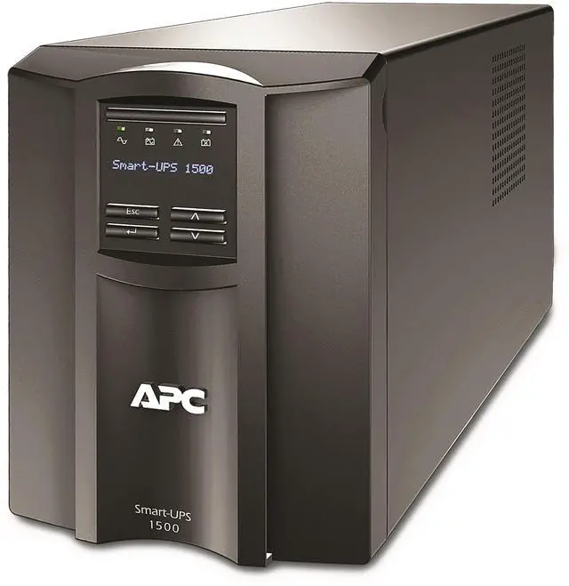 Main image of APC by Schneider Electric Smart-UPS 1500VA Tower UPS - Tower - AVR - 3 Hour Recharge - 6.50 Minute Stand-by - 120 V AC Input - 110 V AC, 125 V AC, 120 V AC Output - Sine Wave - USB - LCD Display - 8 x